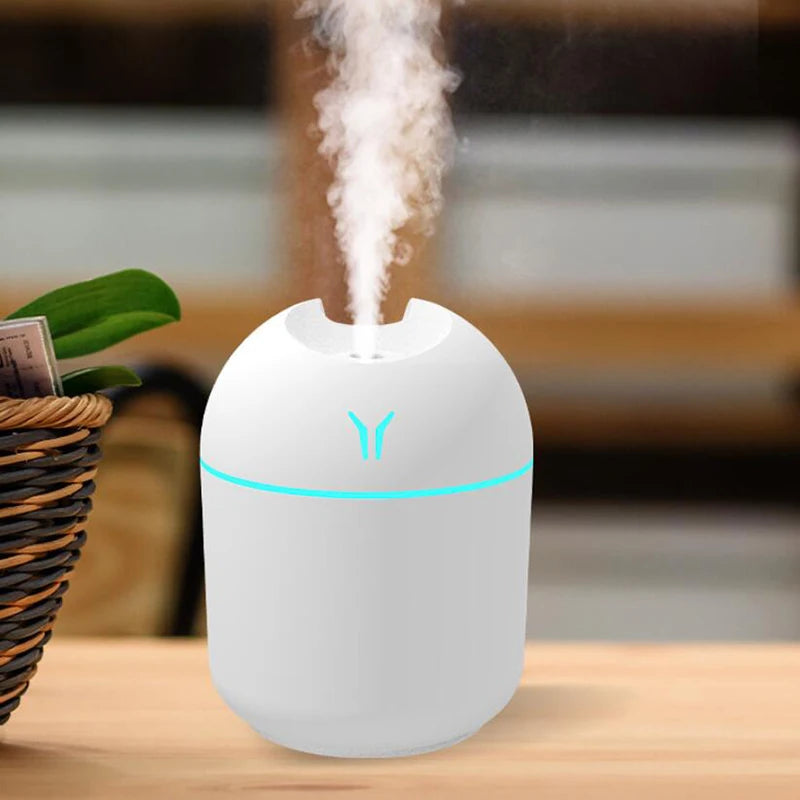 250ML USB Mini Humidifier & Essential Oil Diffuser — Ultrasonic Mist Maker | Silent, Portable for Home & Car