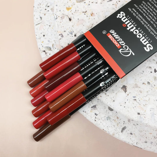 12-Piece Long-Lasting Lipstick Set — Matte Lip Gloss & Professional Lip Liner Pencil | Perfect Gift for Women