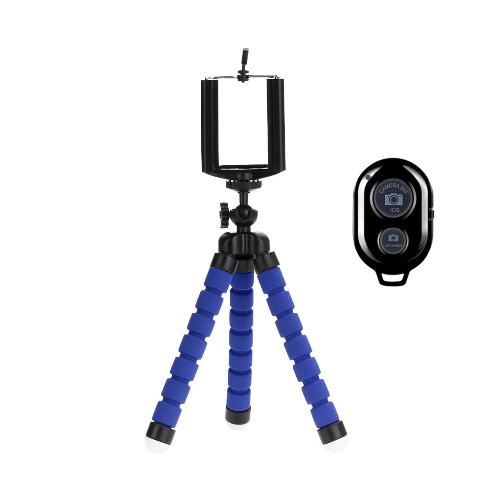 Flexible Mini Phone Tripod — Octopus Stand with Bluetooth Remote