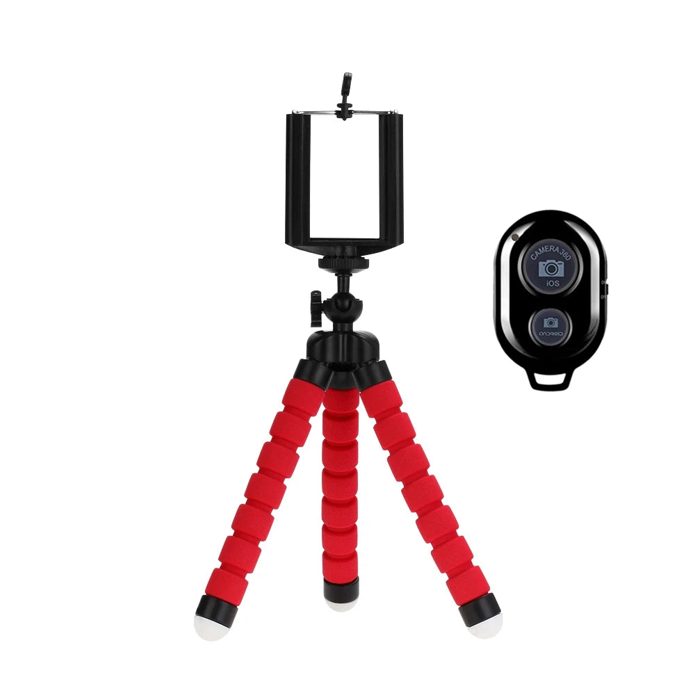 Flexible Mini Phone Tripod — Octopus Stand with Bluetooth Remote