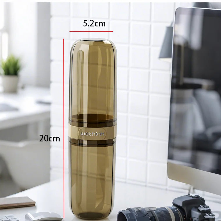 Portable Toothbrush & Toothpaste Holder — Travel Storage Case