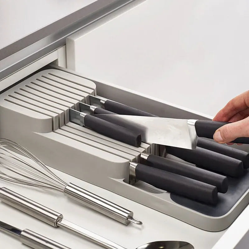 Kitchen Drawer Cutlery Organizer — Multi-Function Storage Tray