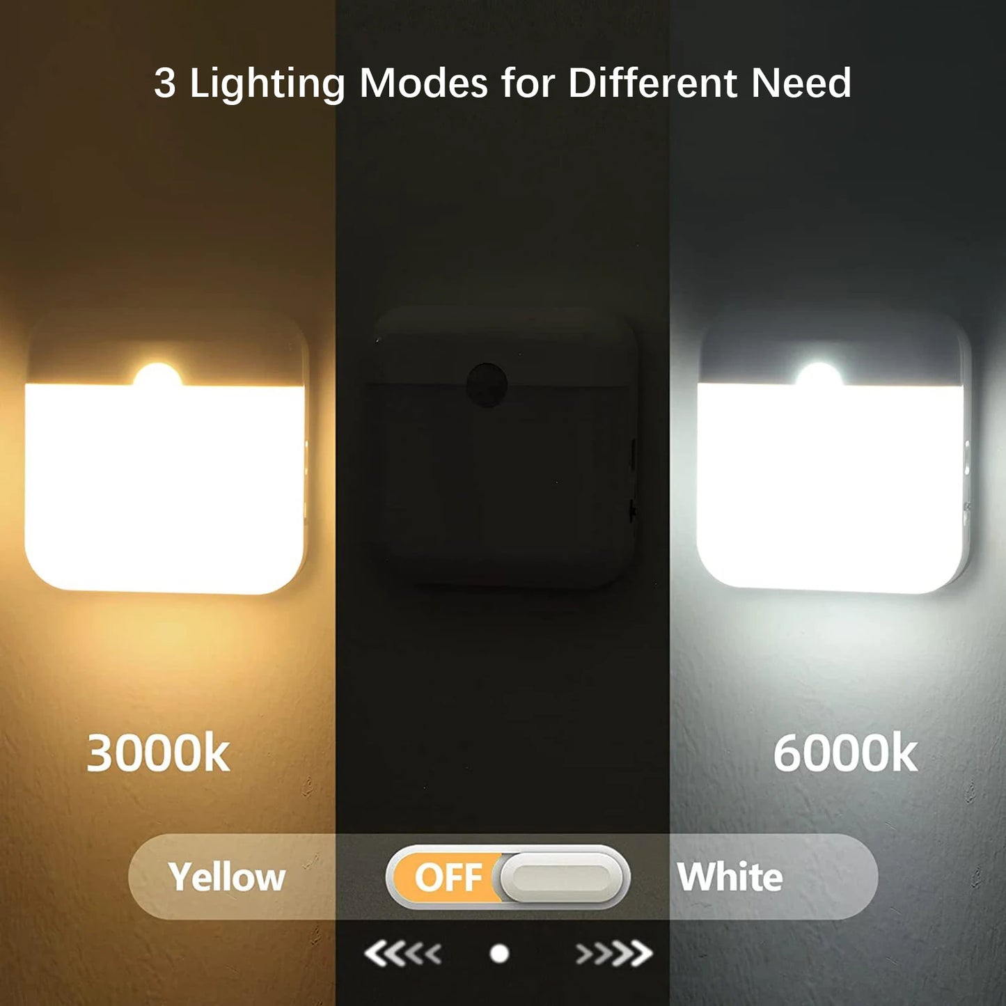 LED Wireless Night Light — Soft Warm Light for Bedroom & Desk