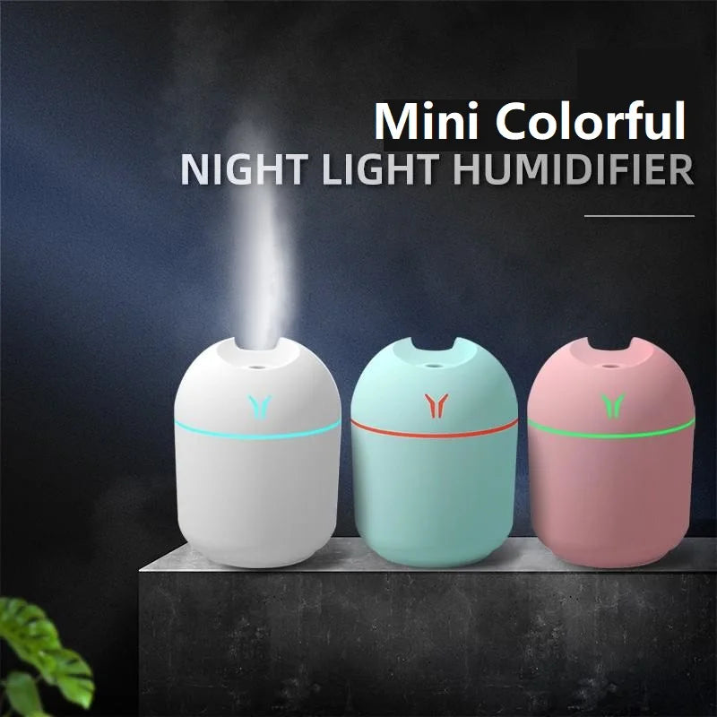 250ML USB Mini Humidifier & Essential Oil Diffuser — Ultrasonic Mist Maker | Silent, Portable for Home & Car