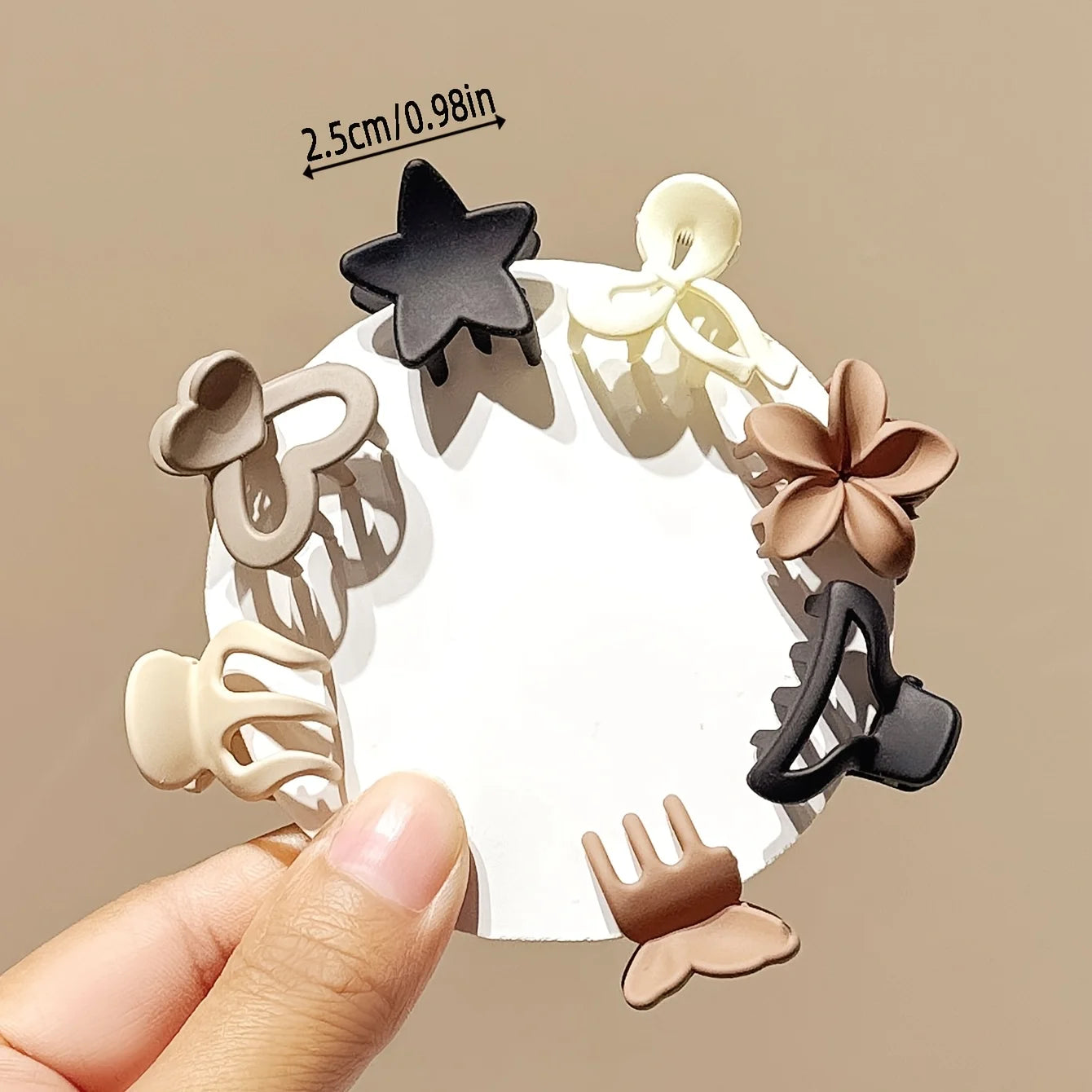 Beige Mixed Hair Clips Set — 5/10/20/30pcs Cute Small Clips for Girls | Daily Use & Special Occasions