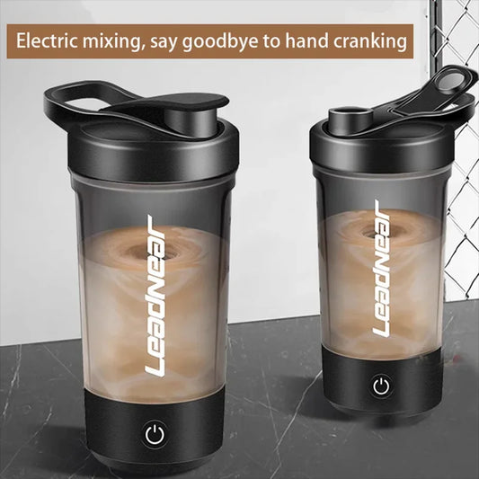 Portable Electric Blender Cup — Automatic Protein & Milk Powder Shaker | USB Rechargeable, Coffee & Juice Mixer