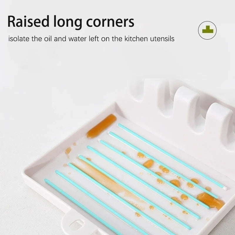 Kitchen Spoon & Spatula Holder — Non-Slip Organizer Rack
