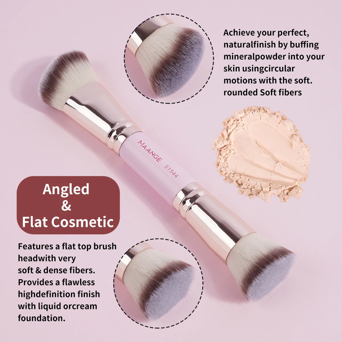MAANGE 4-Piece Makeup Brush Set — Premium Foundation & Concealer Brushes