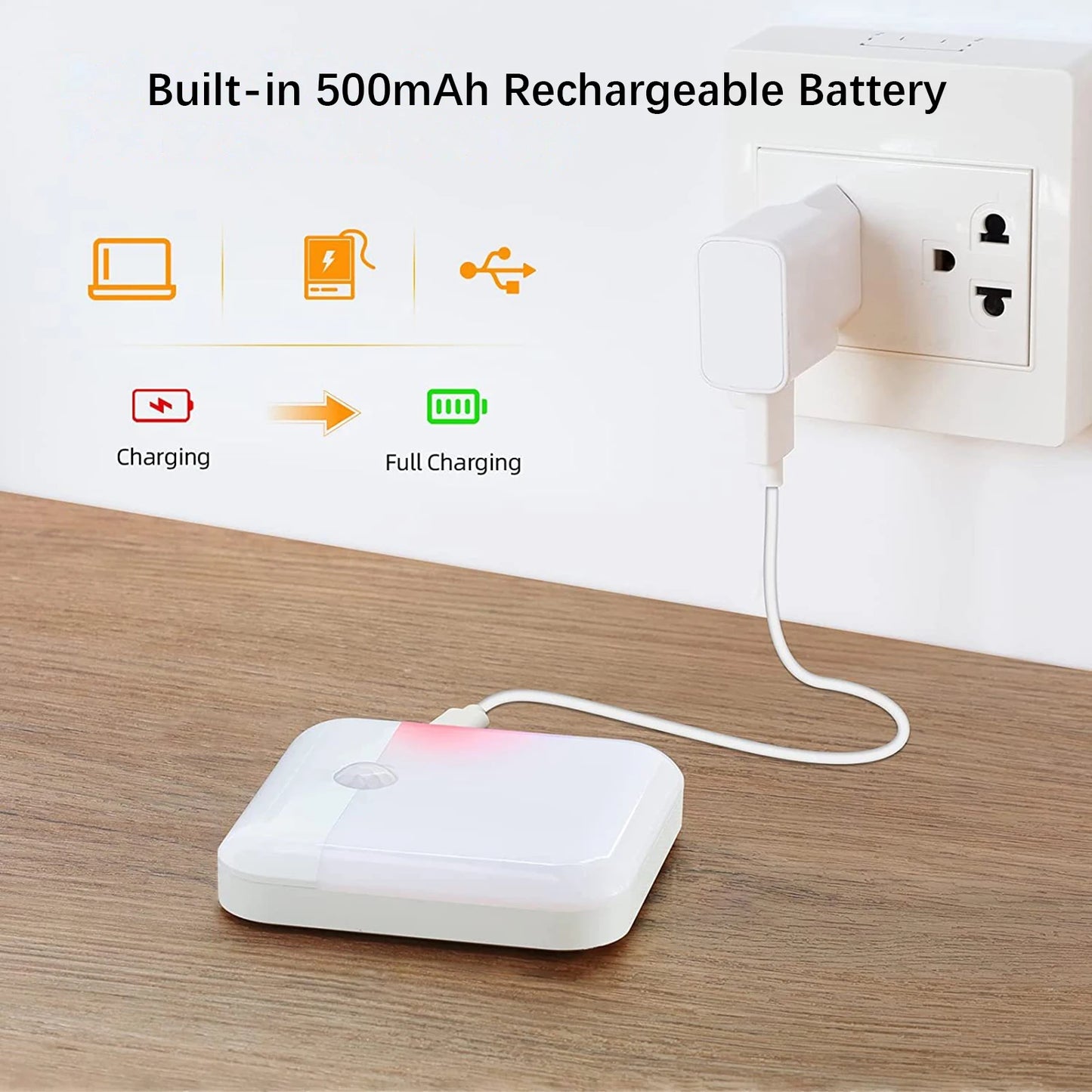LED Wireless Night Light — Soft Warm Light for Bedroom & Desk