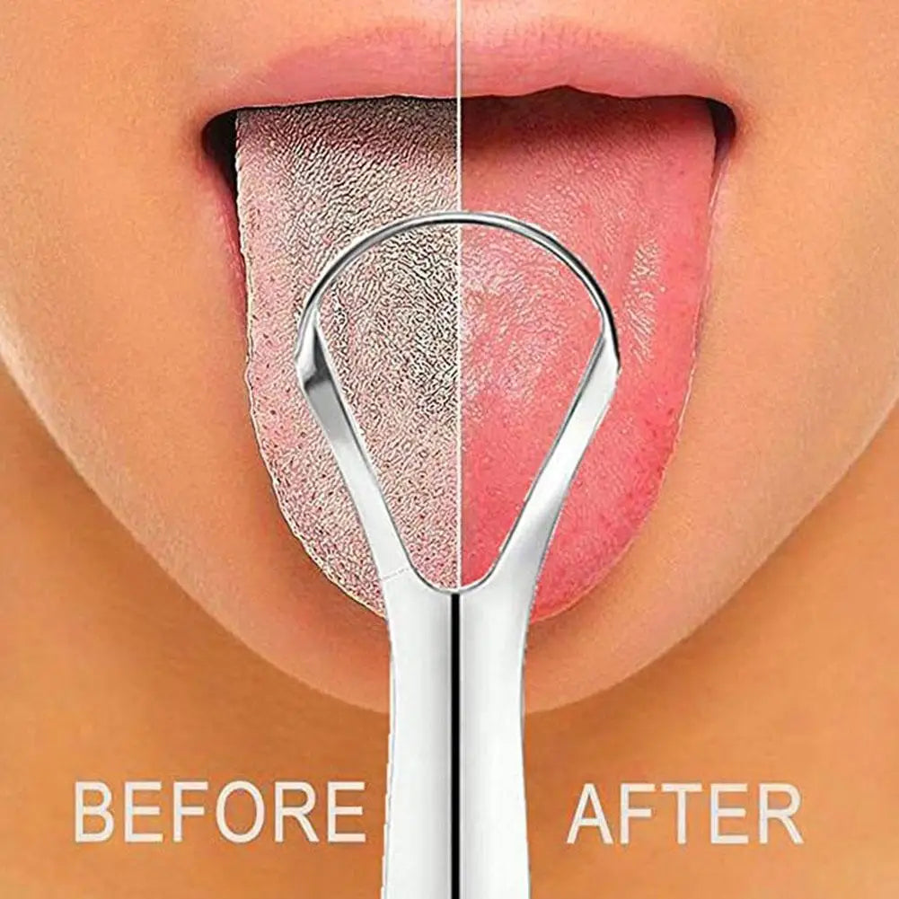 Stainless Steel Tongue Scraper — Reusable Portable Oral Cleaner | Fresh Breath & Hygiene Tool