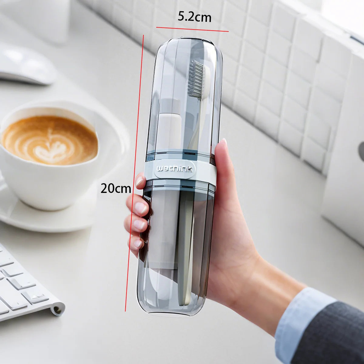 Portable Toothbrush & Toothpaste Holder — Travel Storage Case