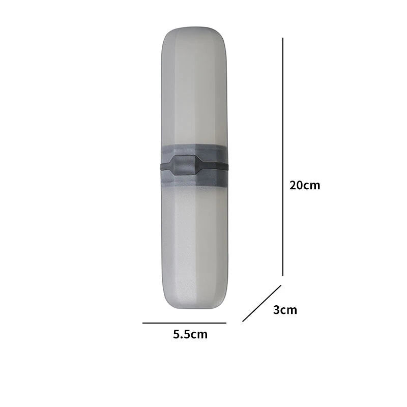Portable Toothbrush & Toothpaste Holder — Travel Storage Case