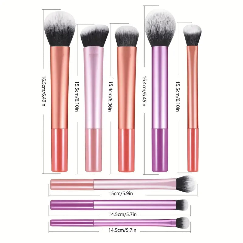 Professional 8-Piece Makeup Brush Set — Ultra Soft Synthetic Hair