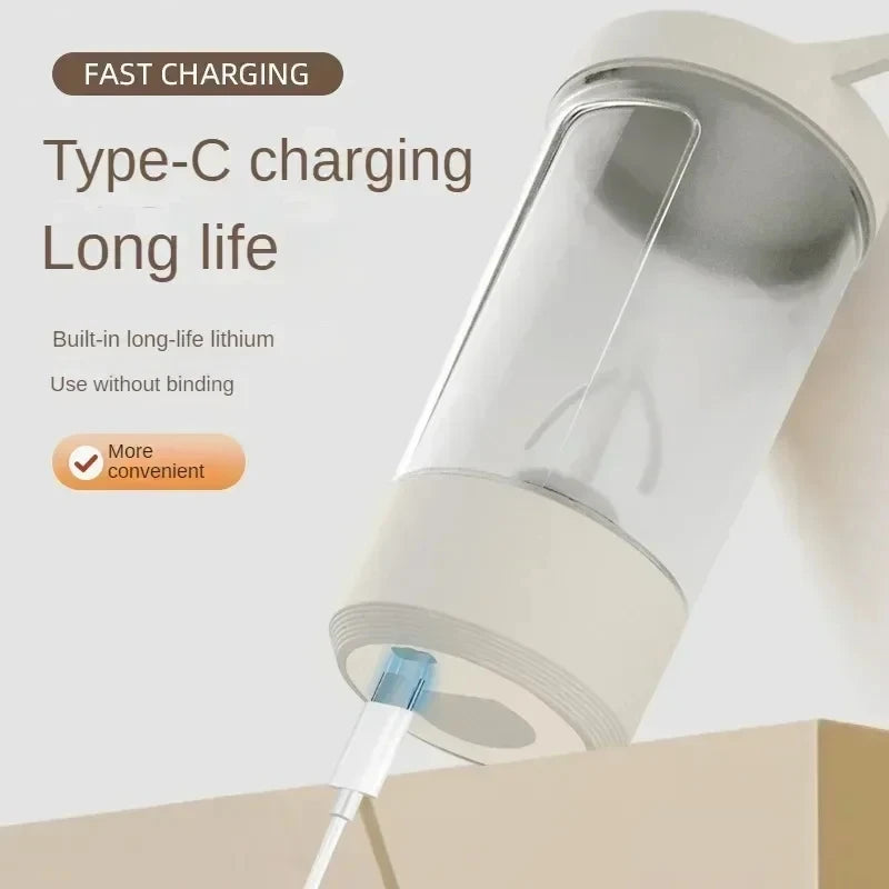 Portable Electric Blender Cup — Automatic Protein & Milk Powder Shaker | USB Rechargeable, Coffee & Juice Mixer