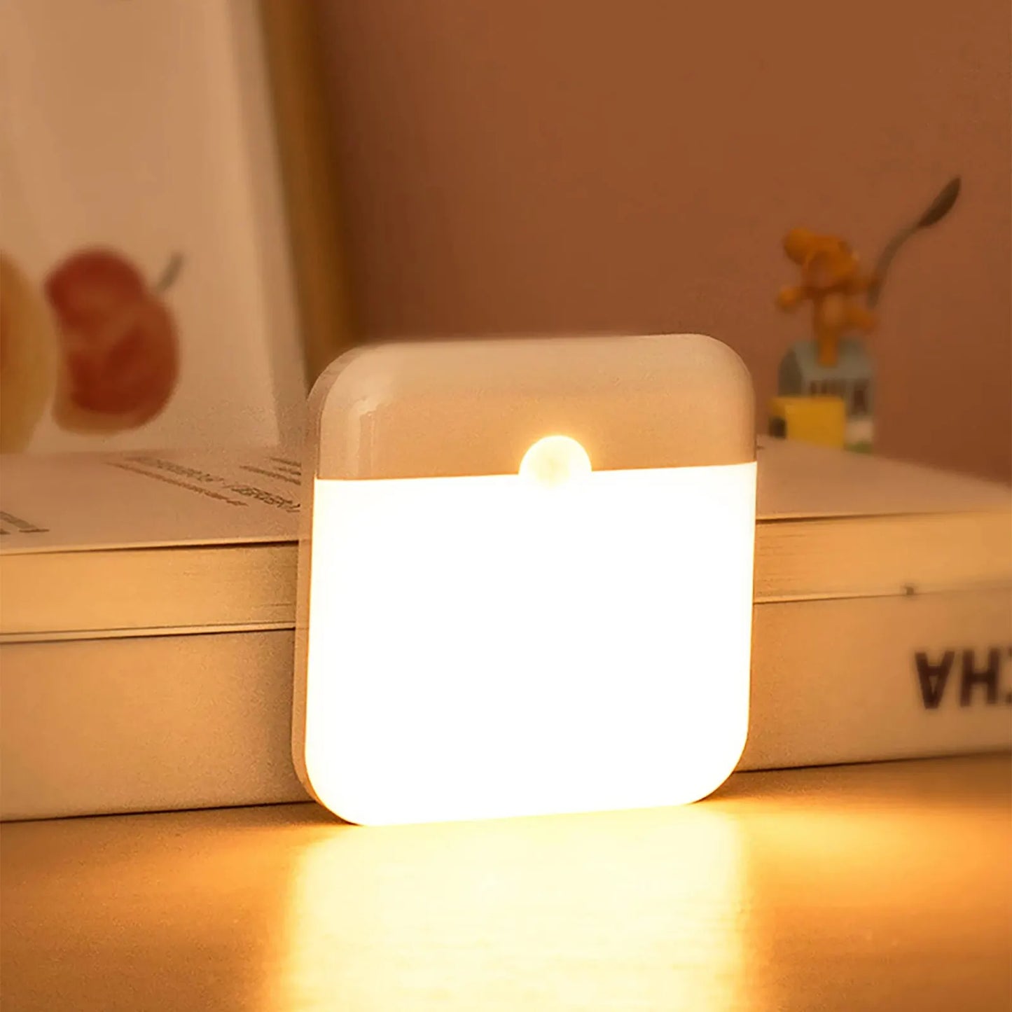 LED Wireless Night Light — Soft Warm Light for Bedroom & Desk