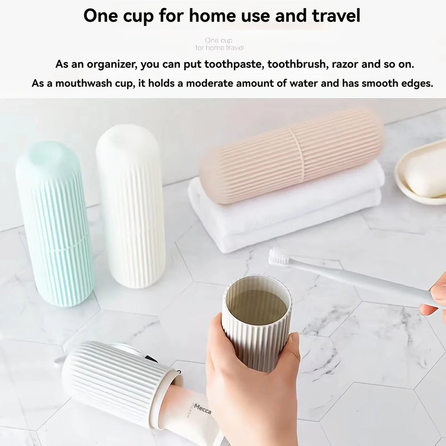 Portable Toothbrush & Toothpaste Holder — Travel Storage Case