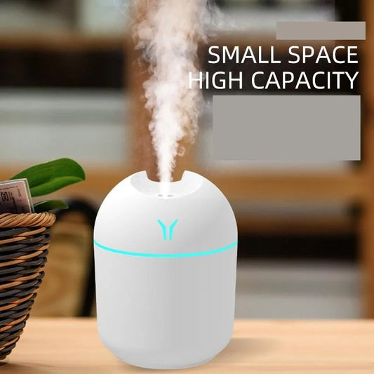 250ML USB Mini Humidifier & Essential Oil Diffuser — Ultrasonic Mist Maker | Silent, Portable for Home & Car
