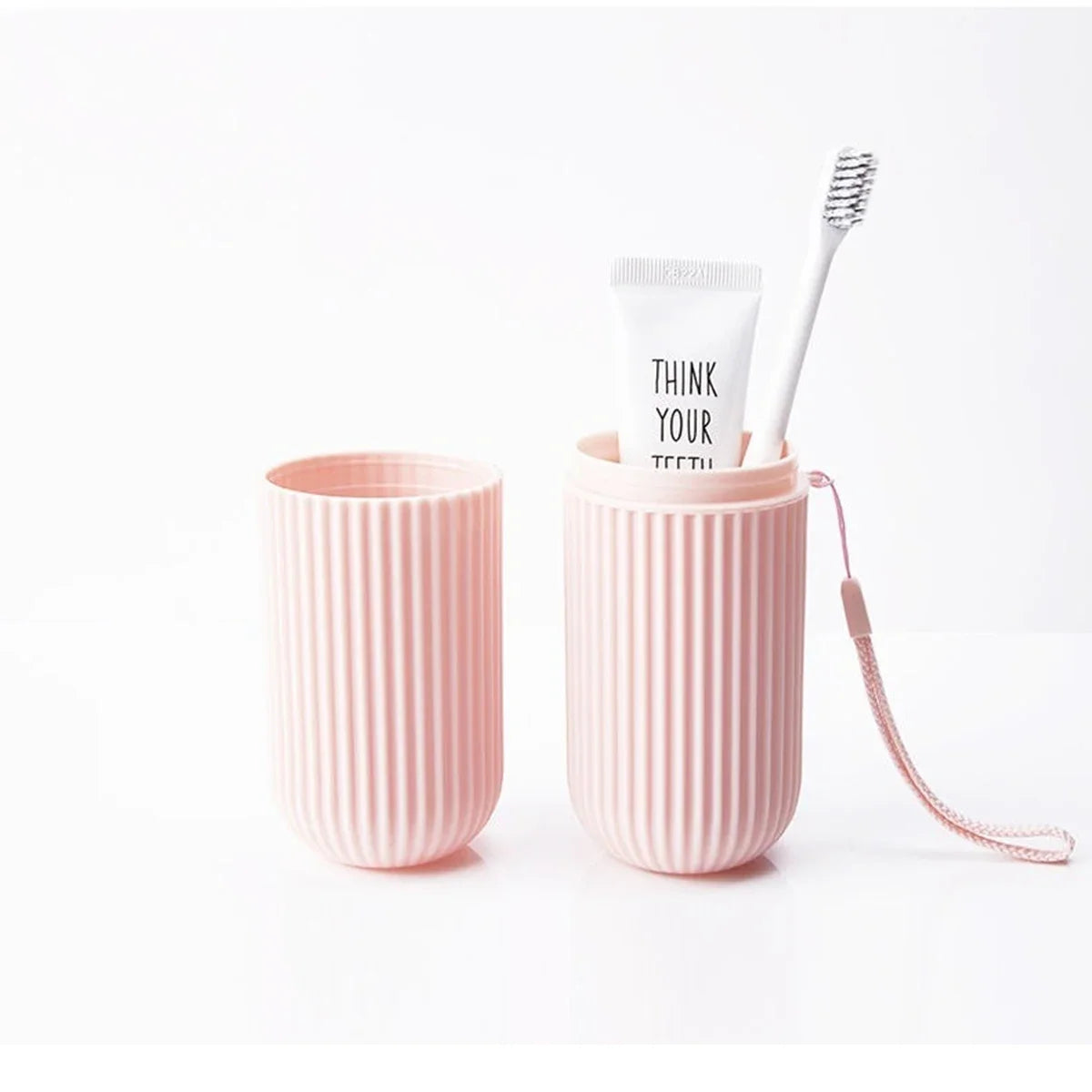 Portable Toothbrush & Toothpaste Holder — Travel Storage Case