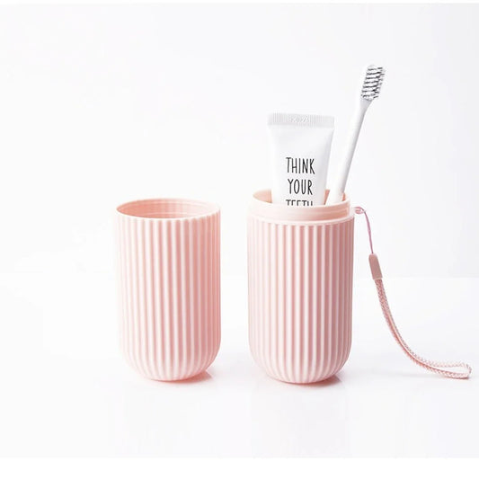 Portable Toothbrush & Toothpaste Holder — Travel Storage Case