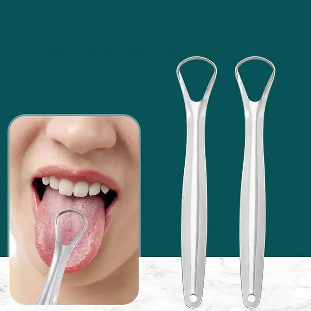 Stainless Steel Tongue Scraper — Reusable Portable Oral Cleaner | Fresh Breath & Hygiene Tool
