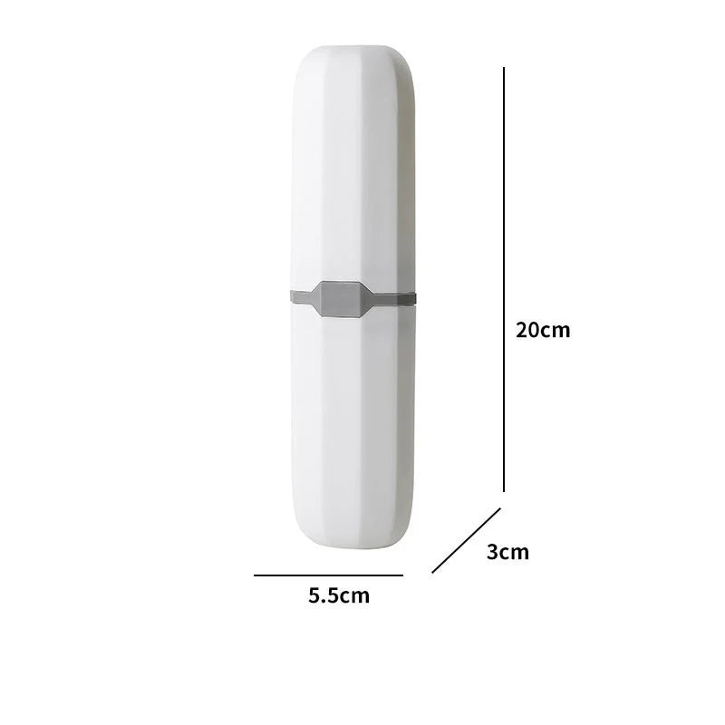 Portable Toothbrush & Toothpaste Holder — Travel Storage Case