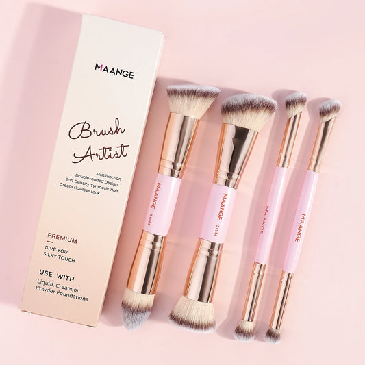 MAANGE 4-Piece Makeup Brush Set — Premium Foundation & Concealer Brushes