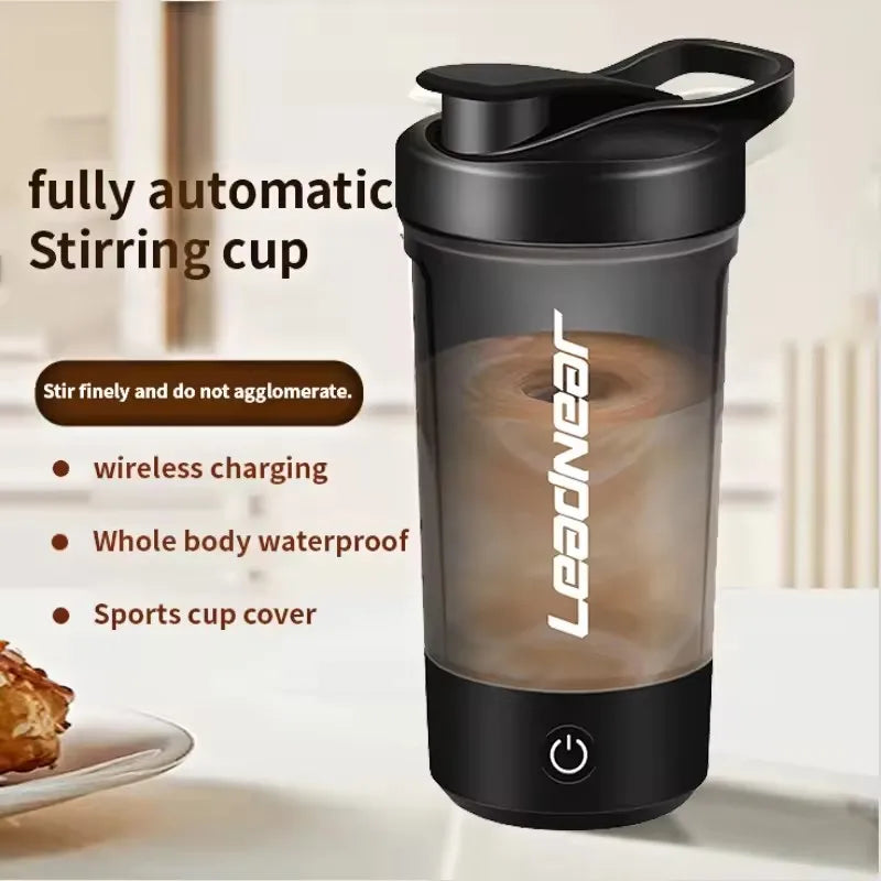 Portable Electric Blender Cup — Automatic Protein & Milk Powder Shaker | USB Rechargeable, Coffee & Juice Mixer