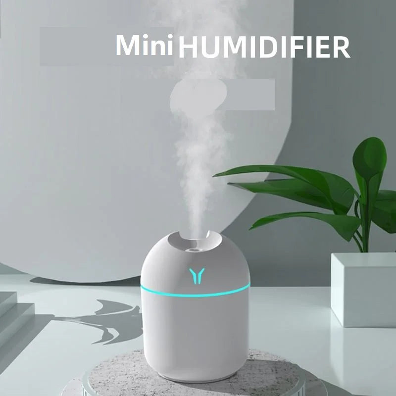 250ML USB Mini Humidifier & Essential Oil Diffuser — Ultrasonic Mist Maker | Silent, Portable for Home & Car